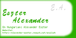 eszter alexander business card